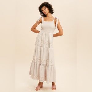 Terrance Views Linen Blend Maxi Dress